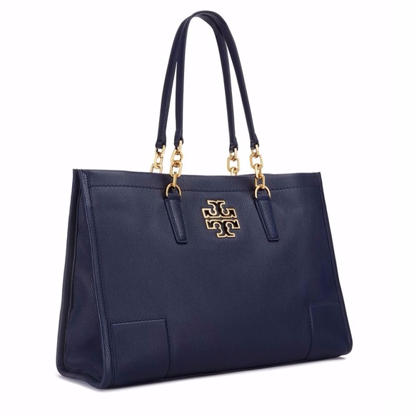 Tory Burch Handbags - NWT Tory Burch Britten Tote in Tory Navy